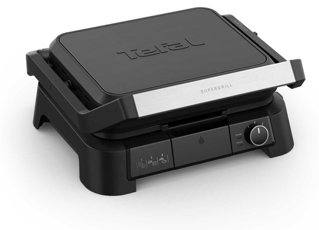 Tefal SuperGrill 3-in-1 GC5108E0, Schwarz, Edelstahl, Produktbild 