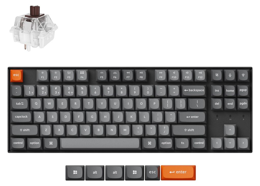 Keychron K8 Max QMK, 80%, Przewodowy i Bezprzewodowy, USB + Zdjęcie produktu 