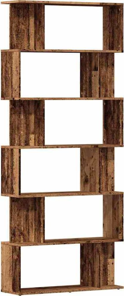 vidaXL Bücherregal Altholz-Optik 80x24x192 cm Holzwerkstoff