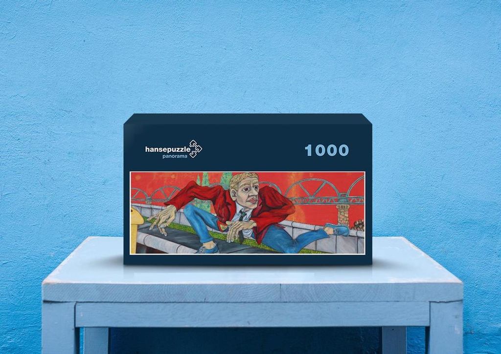 hansepuzzle 65509 - Berliner Mauer Puzzle, 1050 Teile, Hintergründe, 60,0 x 46,0cm mit hochwertiger Aufbewahrung, Kartonbox & Beutel