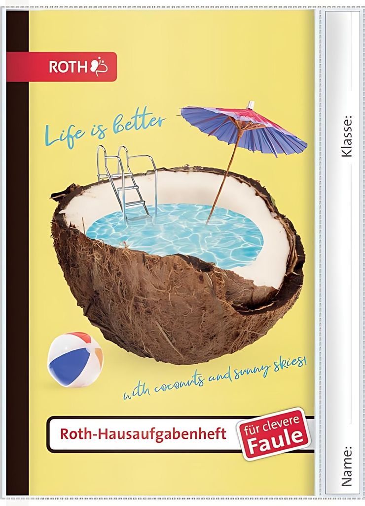 ROTH Hausaufgabenheft Teens für clevere Faule "Coconut Produktbild 