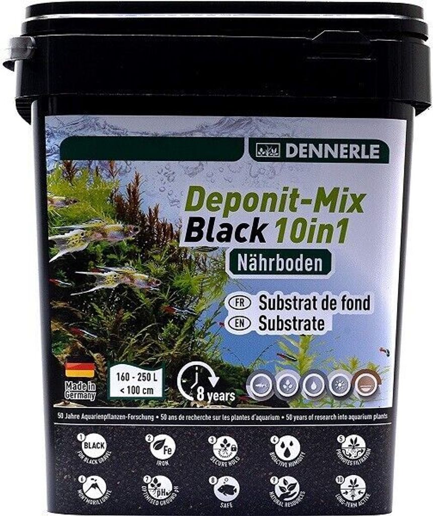 Dennerle Deponit Mix Pro Black, 9,6 kg - milieu de culture Image du produit 