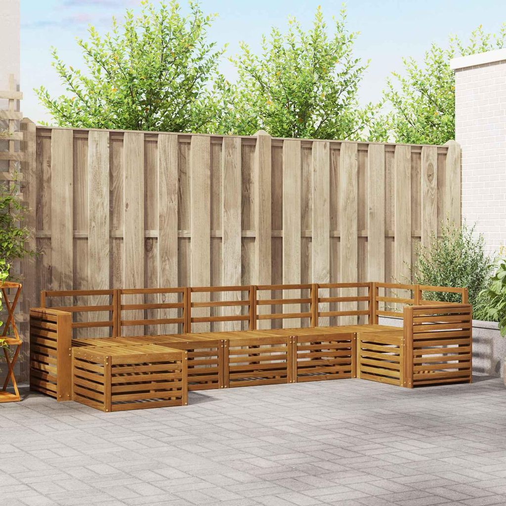 "Neues Produkt" Sofagarnituren - CLORIS - Terrassen-Sofa - 7 pcs - Natur Massivholz Akazie - Modern Gartensofas V2100