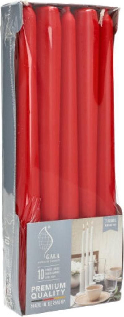 FLAVOUR by Gala Leuchterkerzen, 20 mm, tangorot, 10er Pack Produktbild 