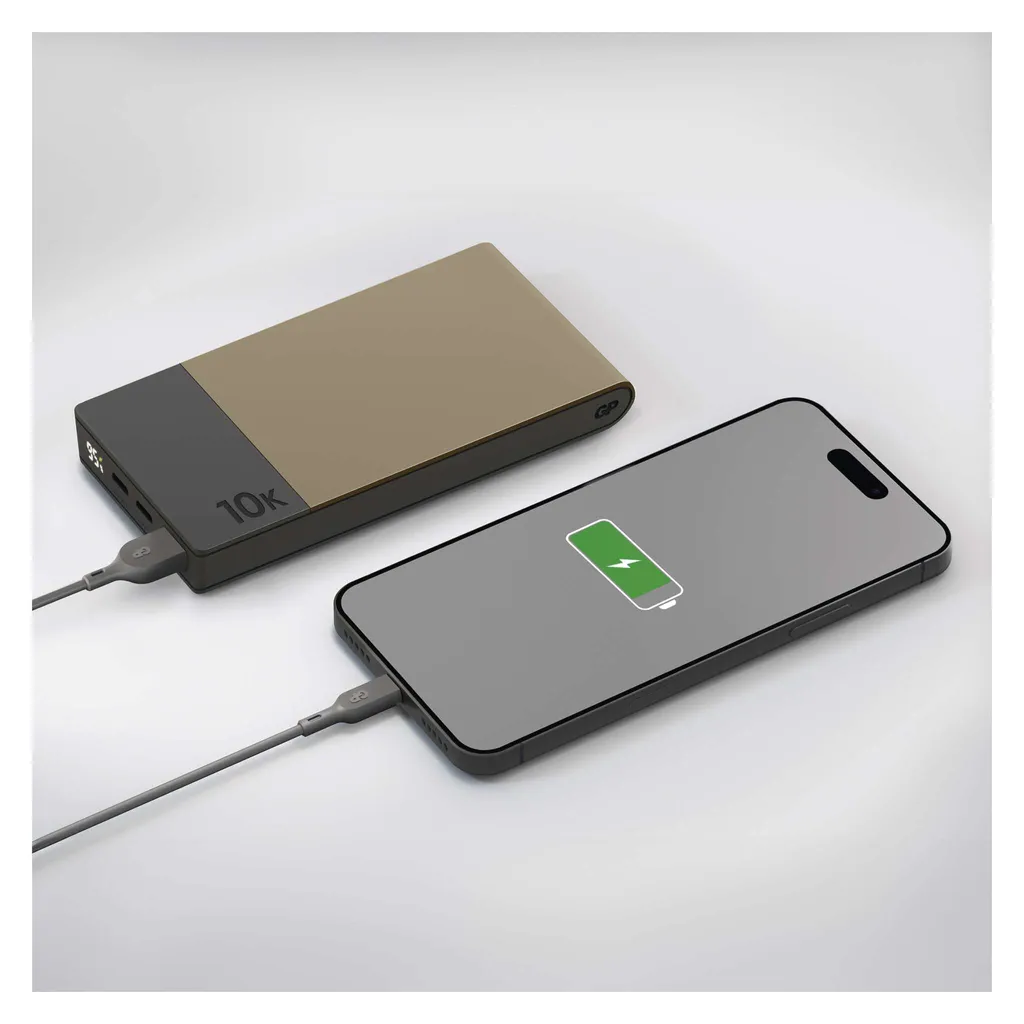 GP Powerbank M2+ 10000 mAh Beige avec Indicateur LED et Format Mini - 4