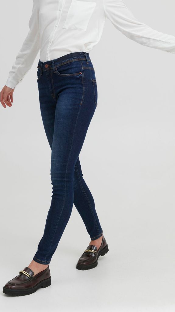ICHI IHERIN IZARO MEDIUM Damen Jeans Denim Hose mit Stretch enger Schnitt