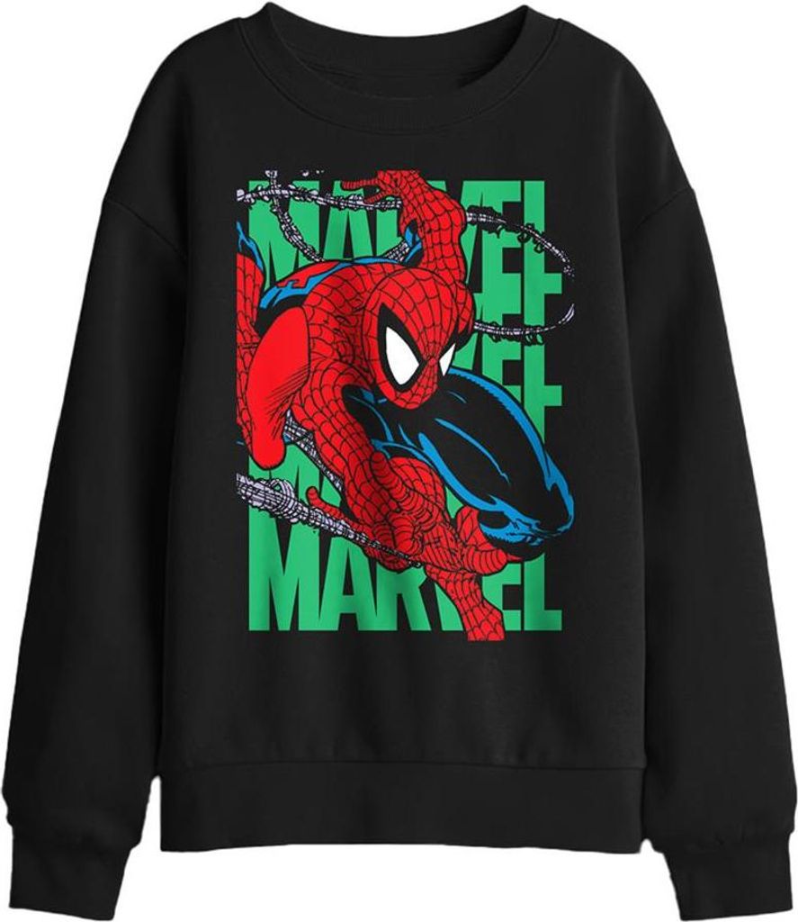 Spider-Man - "Wall Crawling" Sweatshirt für Kinder TV29941 (152-158) (Schwarz)