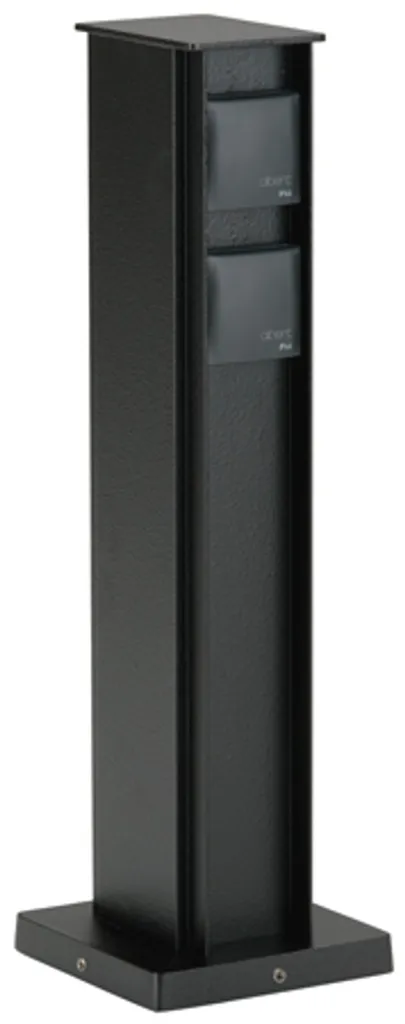 Bloc multiprise vertical ALBERT en métal avec 4 prises de courant SW