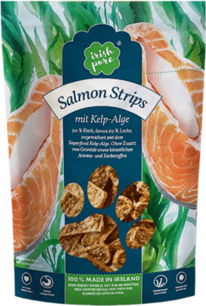 Hundesnack - Irish Pure - Salmon-Strips mit Kelp-Alge - 150g