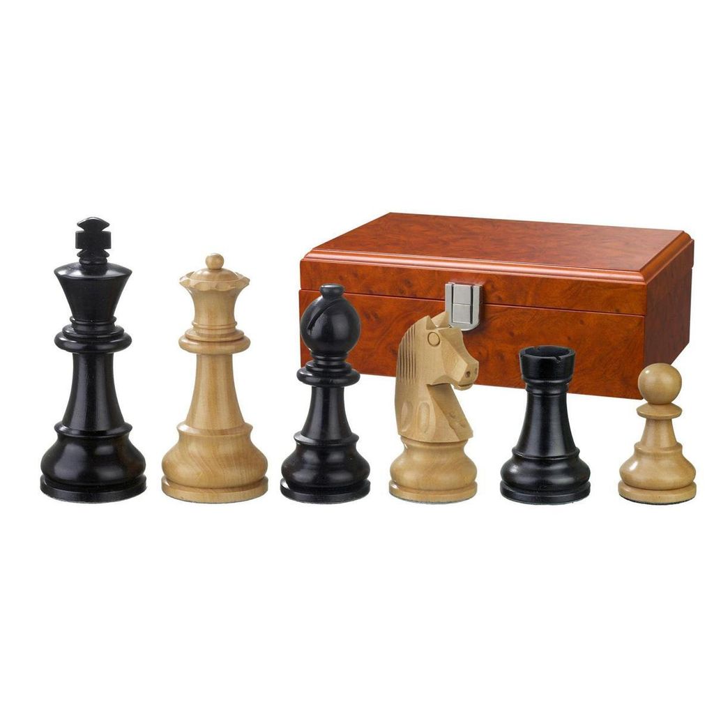 Philos Schachfiguren Ludwig XIV 90mm - Holz Schachspiel Set