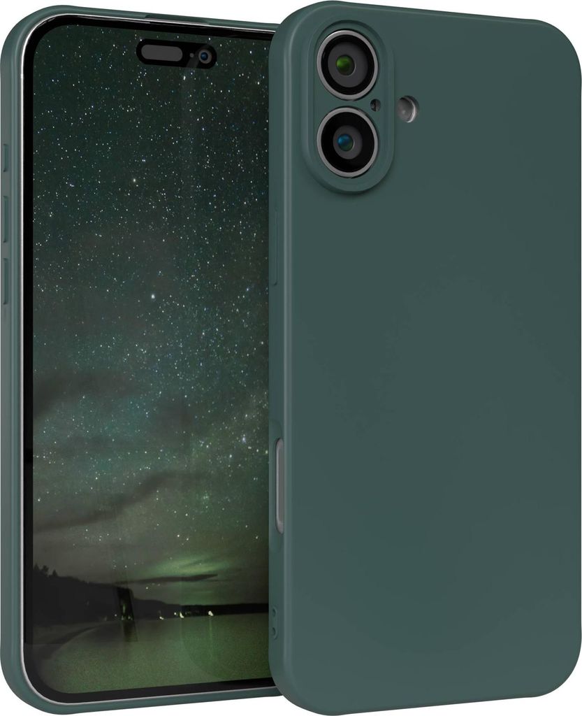 EAZY CASE - TPU Hülle für Apple iPhone 16 Plus, TPU Case stoßfeste Handyhülle, weiches Cover mit Kameraschutz, Silikonhülle in Grün