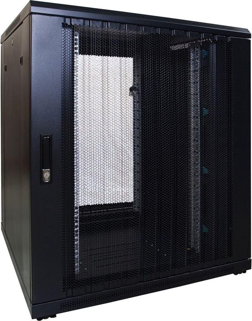 DSIT 18 HE 19” Serverschrank, mit perforierter Fronttür (BxTxH) 800 x 800 x 1000mm (DS8818PP)