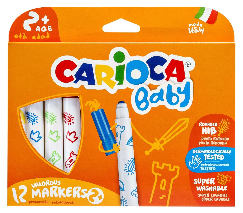 12 Fasermaler CARIOCA imPappetui lebensmittelecht Produktbild 