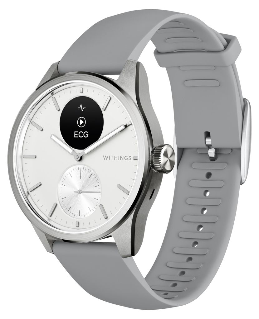 Withings ScanWatch 2 Hybrid-Smartwatch mit Herz- und Produktbild 