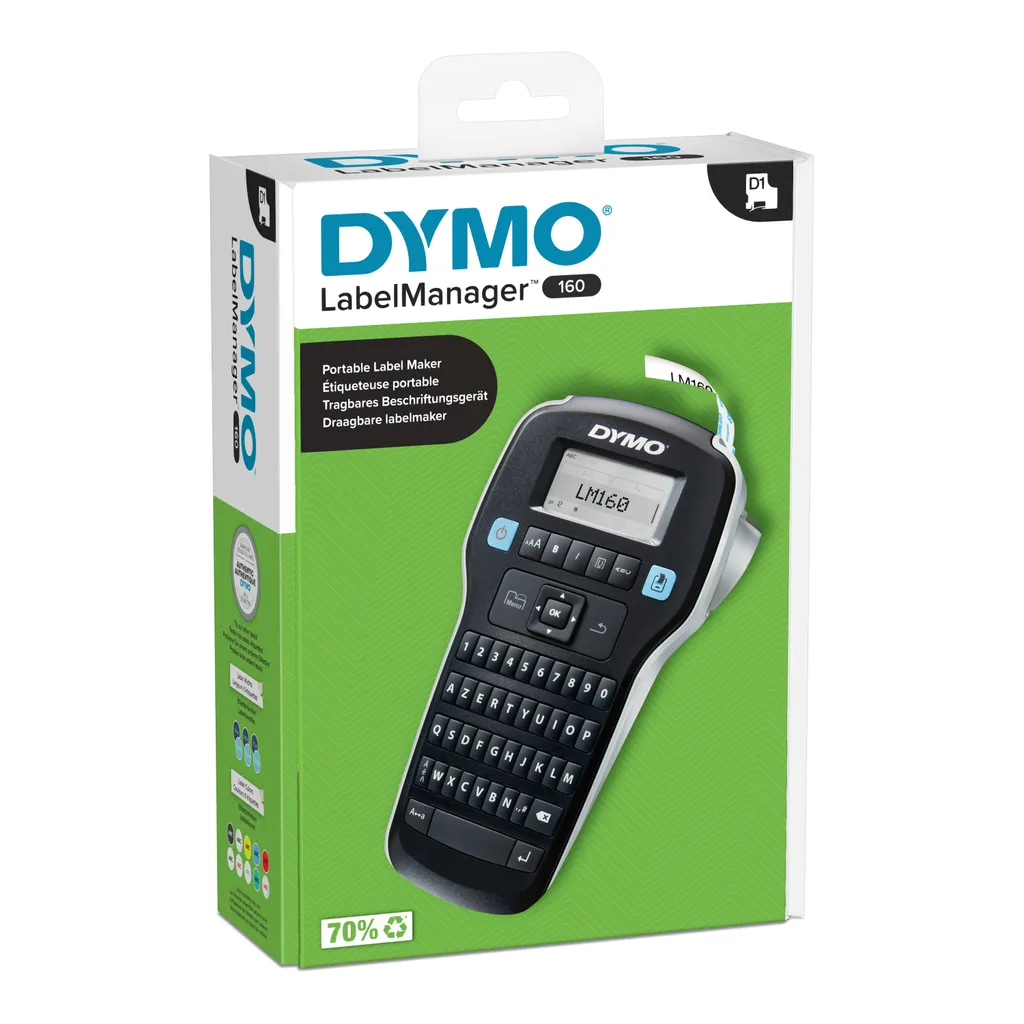 DYMO LabelManager 160 AZERTY: Crea Ordine in Casa e Ufficio - 12mm