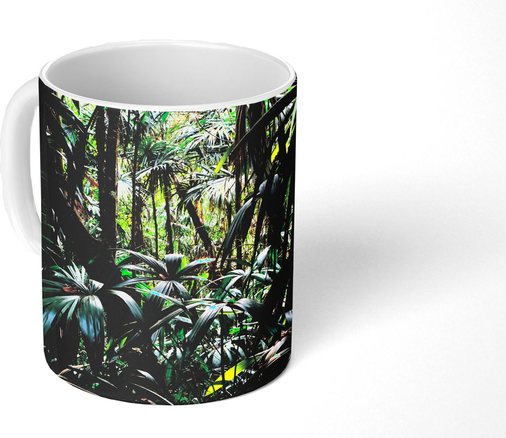 MuchoWow Tasse Kaffeetasse Kaffeebecher 350 ml Pflanzen im Regenwald Teetasse - Fototasse - Becher - Keramikbecher - Teebecher - Kaffeetasse - B...