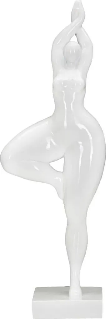 Décoration Zen Salon Statue Yoga Femme Blanche pour Ambiance Relaxation