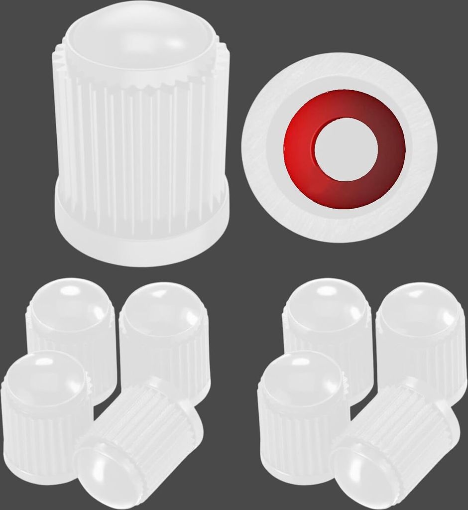 Schrader Ventilkappen; 10er Set; Farbe: Weiß Produktbild 