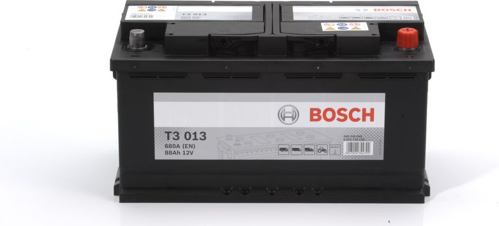 BOSCH T3 013 Starterbatterie 12V 88Ah 680A/EN L5 für Auto Produktbild 