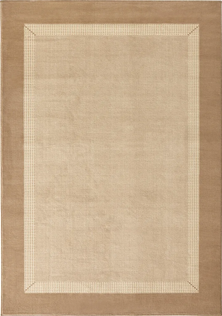 Tapis de Salon Hanse Home Basic Design Band Beige et Crème 160x230 cm