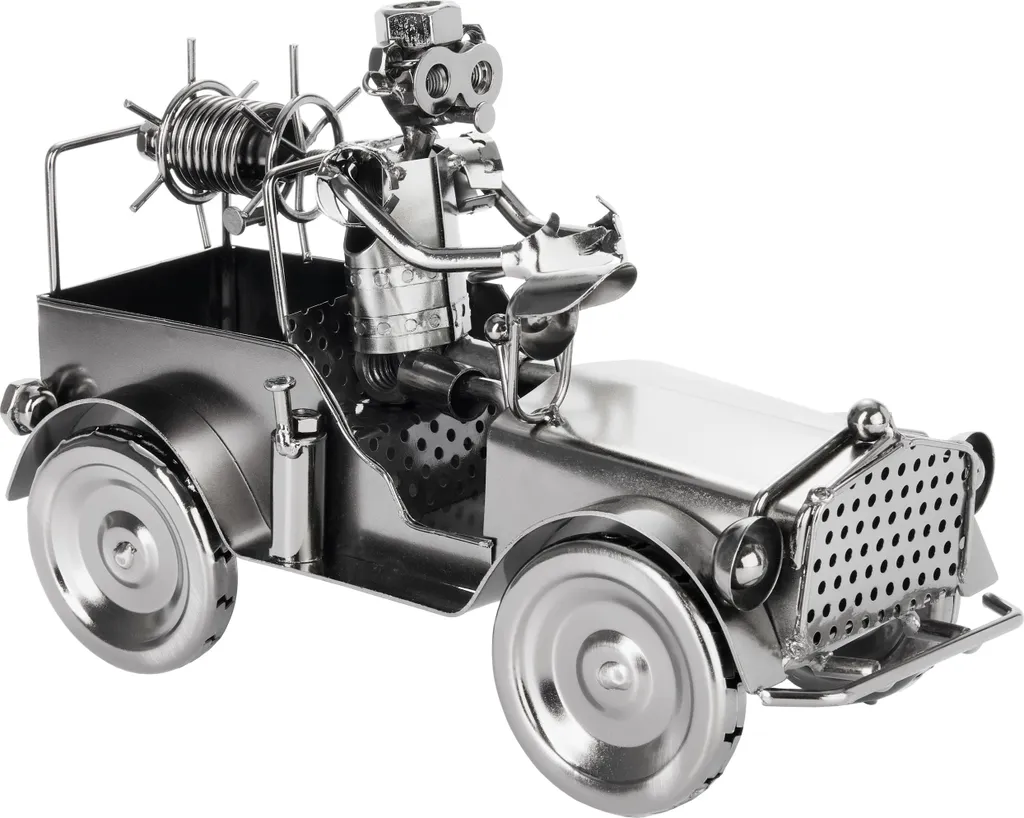 BRUBAKER Figurine de Pompier en Métal avec Camion Incendie en Vis et Boulons