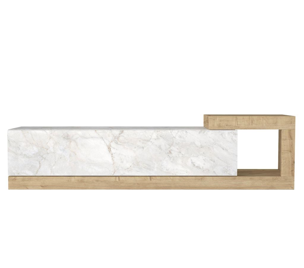 moebel17 TV Lowboard 150 cm – Modernes Lowboard TV Schrank – TV Board Wohnzimmer – Fernsehtisch Steinoptik – TV Möbel Sideboard Modern –...