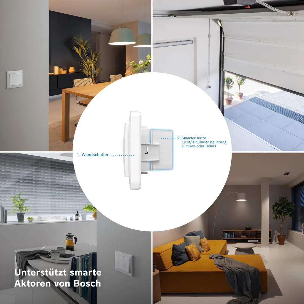 Interrupteur Encastrable Bosch Smart Home Format Compact en Pack de 4 - 7