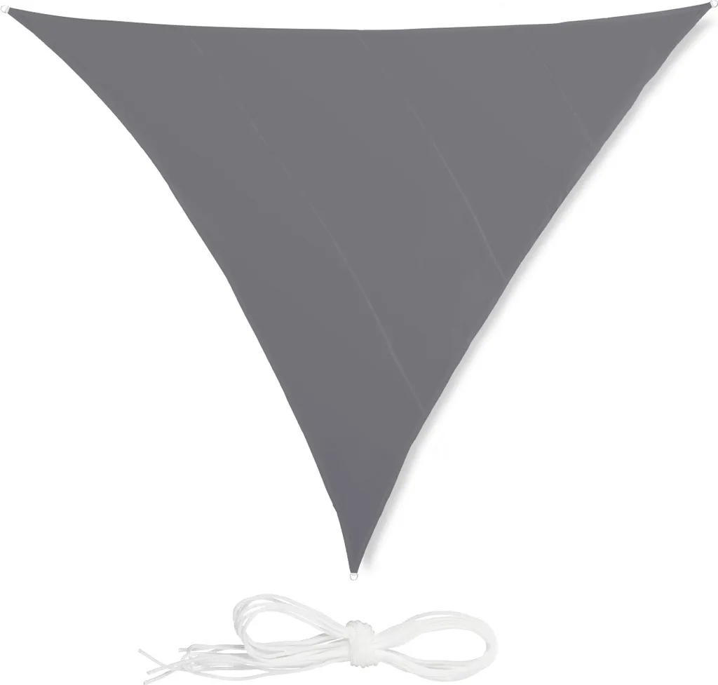 Dites Adieu à la Chaleur : Voile d'Ombrage Triangle Gris Anti-UV Relaxdays