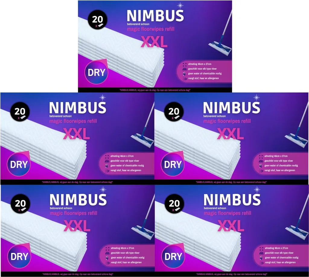 Nettoyez vos sols sans effort avec les lingettes Nimbus Magic XXL 100 pcs