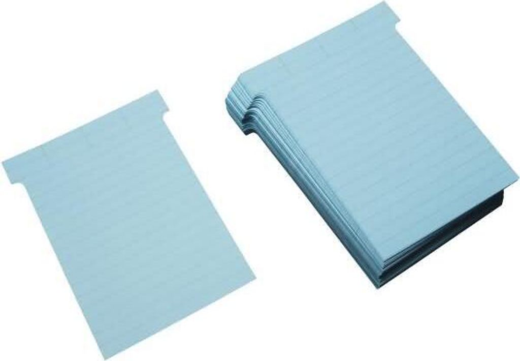 T-Karten Breitformat B92xH120mm karibikblau VE=100 Stück