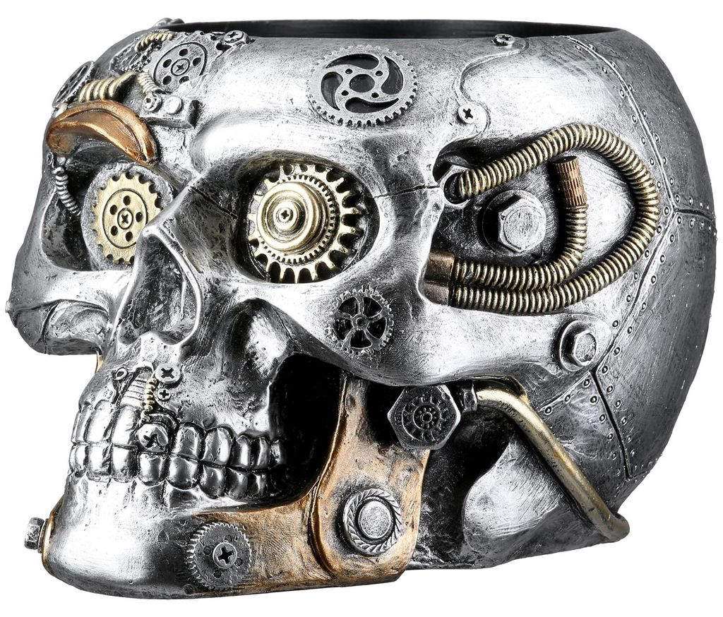 Gilde Übertopf, Totenschädel, "Steampunk Skull planter", Immagine del prodotto 