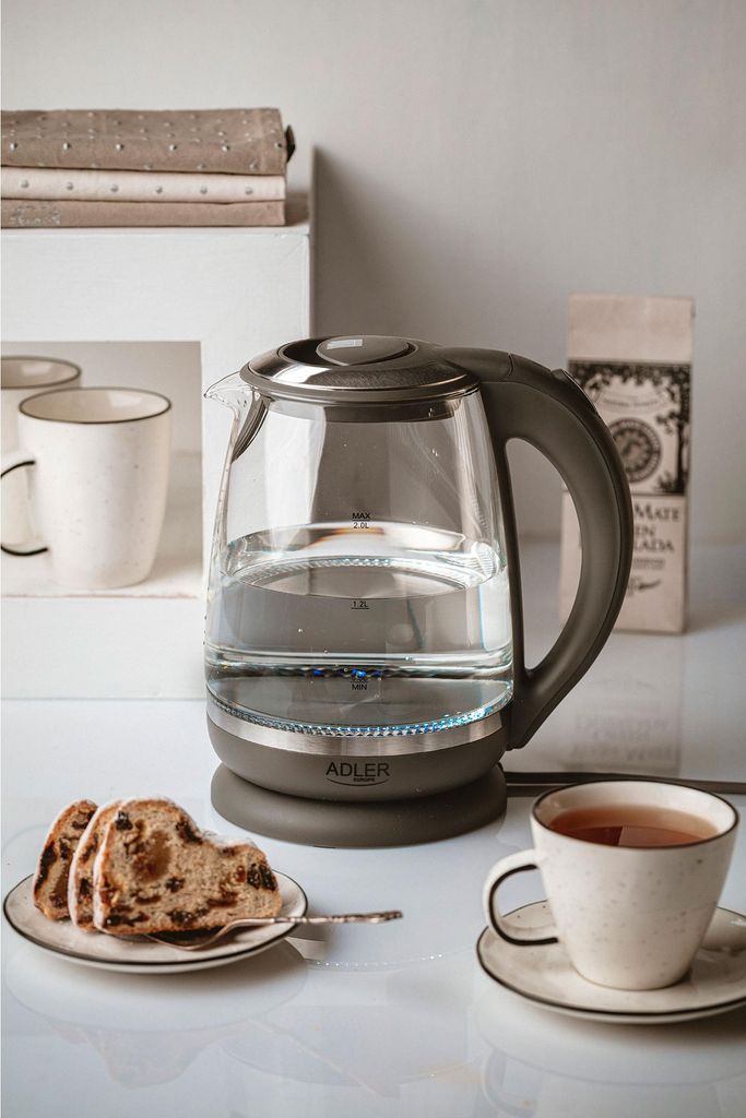 Adler AD 1286 rýchlovarná kanvica 2 l 2200 W sivá, Obrázok produktu 
