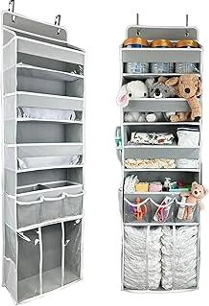 Organizer Porta Pannolini da Appendere - 3 Contenitori e Borsa Mobile
