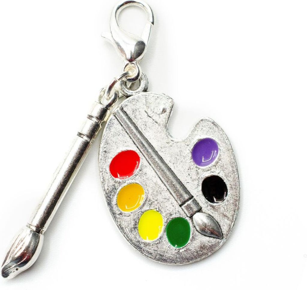 Farbpalette Pinsel Charm Künstler Anhänger Miniblings Palette Künstler Malerpalette