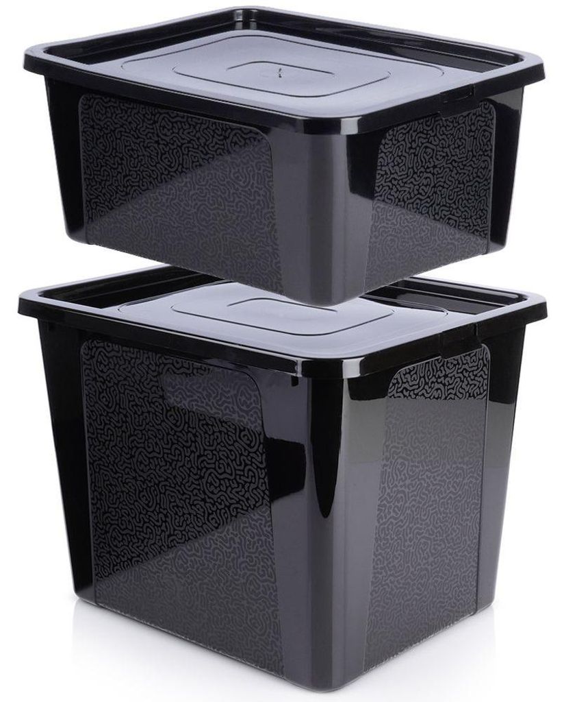 Vilde | Úložné boxy sada 2 ks - 20 l / 30 l - s vrchnákom - Obrázok produktu 