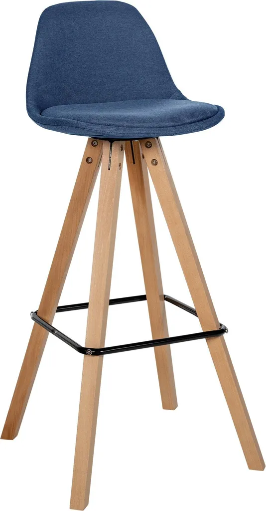 Tabouret de bar design Corbin Square gris foncé et métal noir de qualité