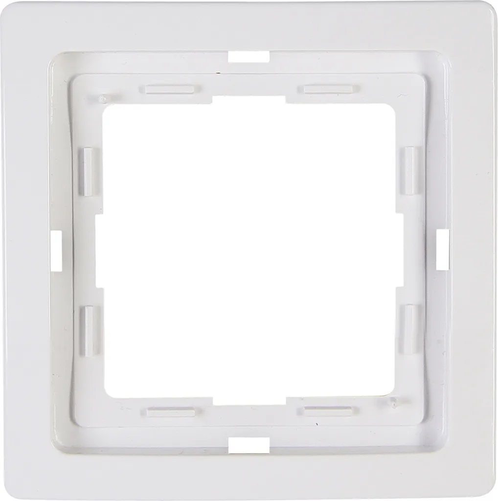 Cadre de Finition Kopp VENEDIG Blanc Pur - Design Robuste et Épuré 1 Poste
