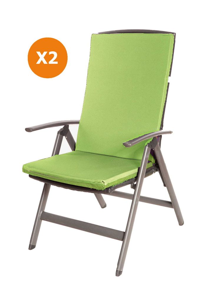 Polstr na židli 2 ks Polštářek 110x47x4cm Limetka zahradní Obrázek produktu 