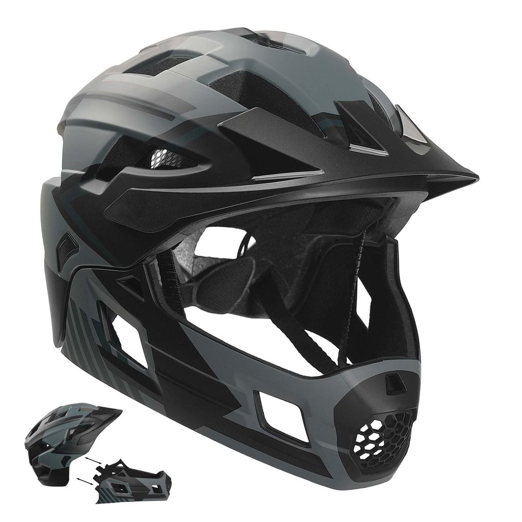 Integral-Fahrradhelm für Kinder 6-12 | Grau | Crazy Safety Produktbild 