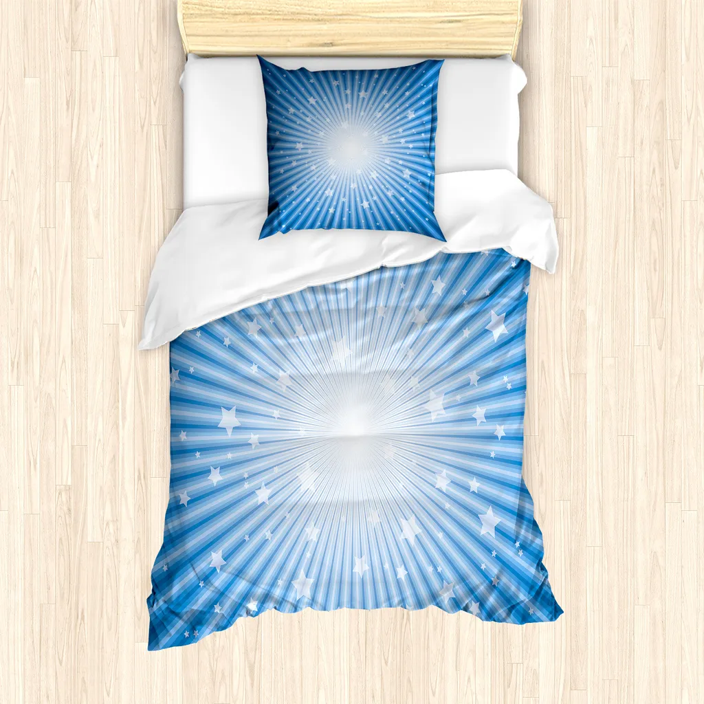 Fusion - Copripiumino per letto singolo (140 x 200 cm) - Design reversibile (beige e azzurro) - Copripiumino con stampa di zampe - Copripiumino con