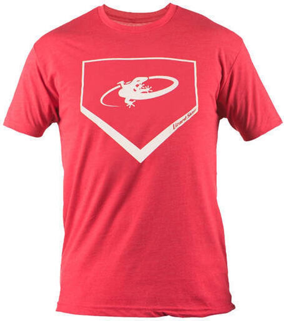 Lizard Home Plate, Next Level T-Shirt S Red Fanzone Artikel