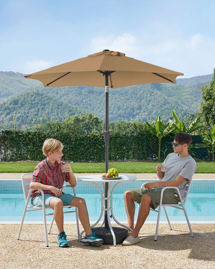 SONGMICS Sonnenschirm Ø210 cm UPF 50+ beidseitig um 30° Produktbild 