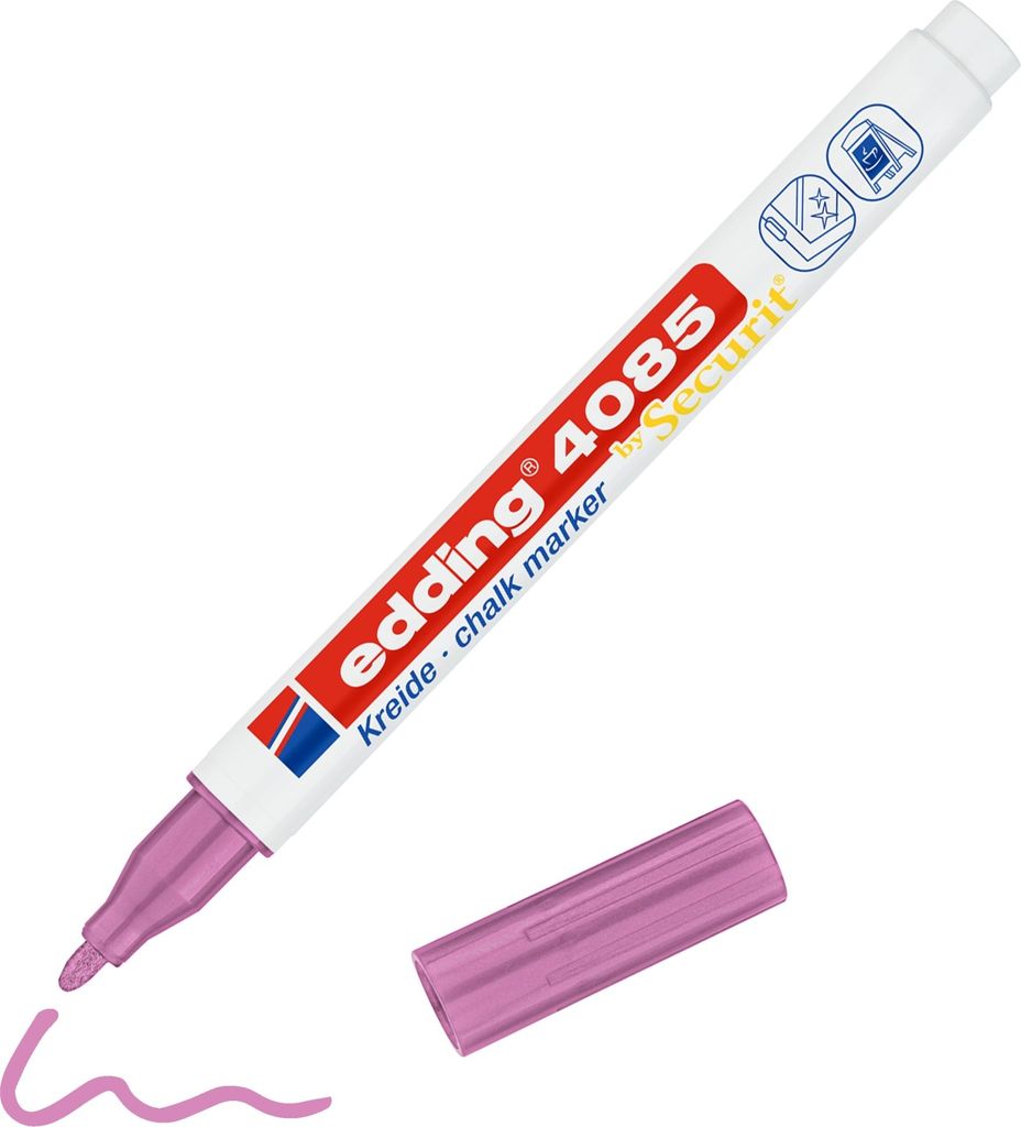 Edding - Chalkstift Edding 4085 um 1-2 mm Metallic Pink | 10 Stück