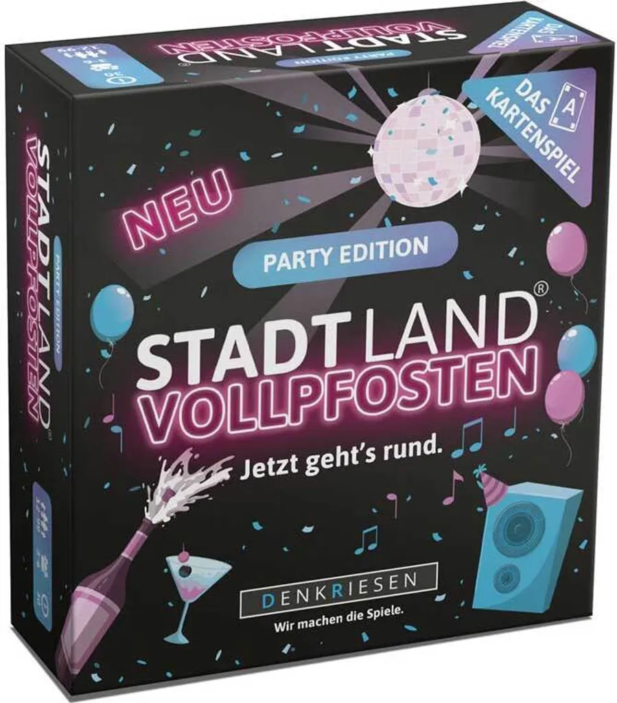 Jeu de cartes rapide 120 thèmes drôles STADT LAND VOLLPFOSTEN Party Edition