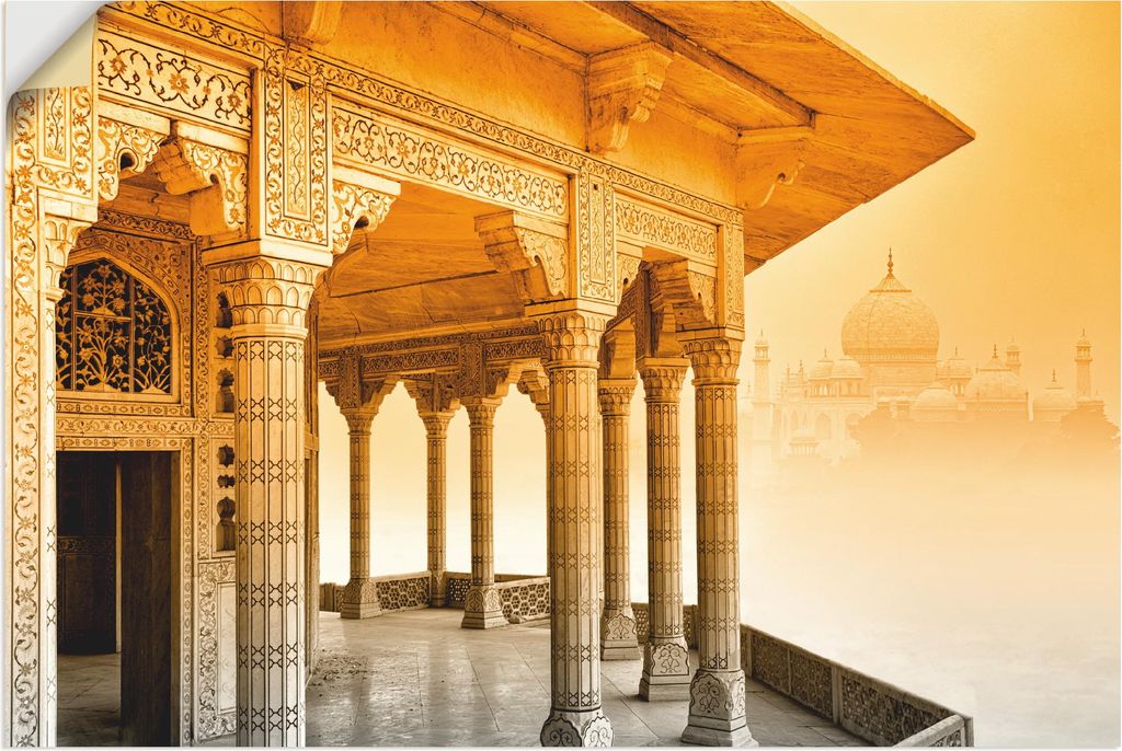 ARTland Wandbild, selbstklebend Fort Agra mit Taj Mahal Größe: 30x20 cm