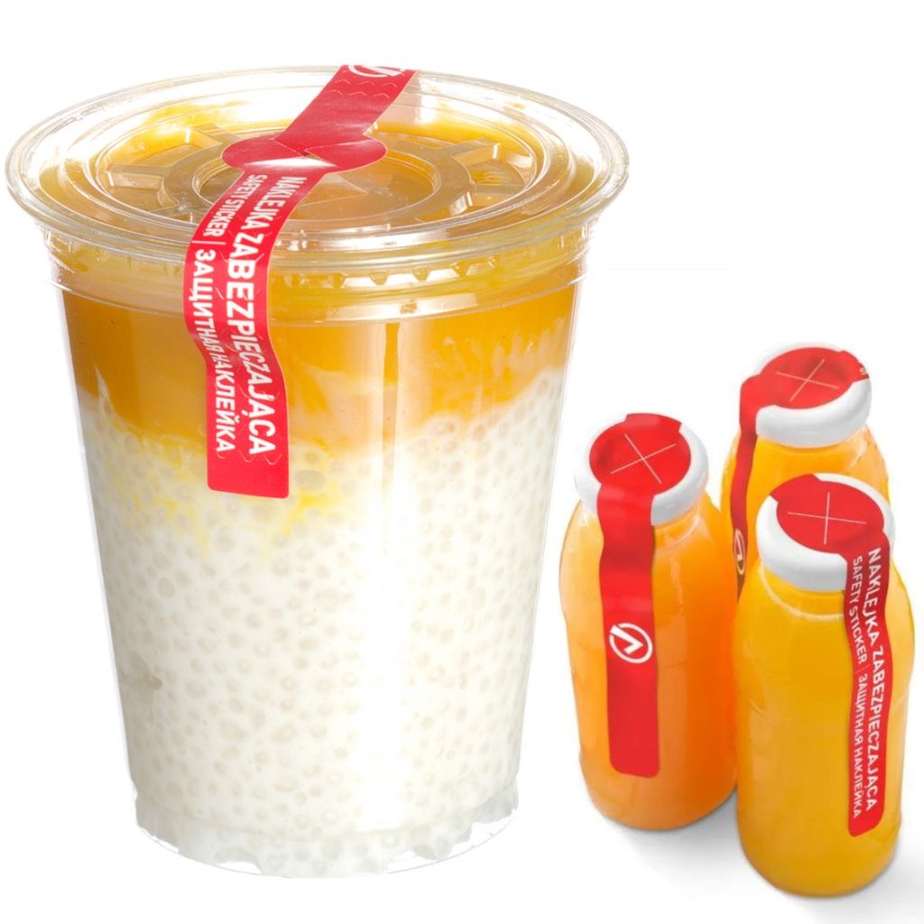 Sicherheits-Klebestreifen zum Versiegeln der Strohhalmöffnung, 2 × 250 Stk. – Hendi 850220