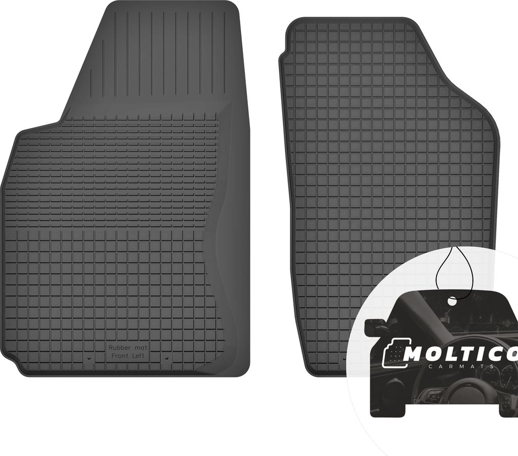 Vorne Gummimatten mit Rand Auto Fußmatten Gummi Automatten Passgenau 2-teilig Set - passend für Nissan Terrano I 1987-2003