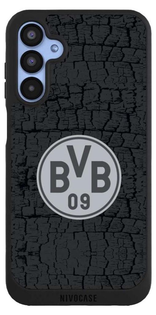 NIVOCASE Handyhülle für Samsung Galaxy A15 5G Hülle NIVOpure Case Schwarz BVB Borussia Dortmund Trikot