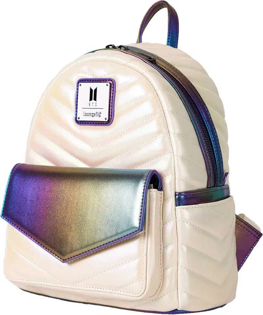BTS Zaino Loungefly BigHit Iridescente - Qualità Premium per Fan