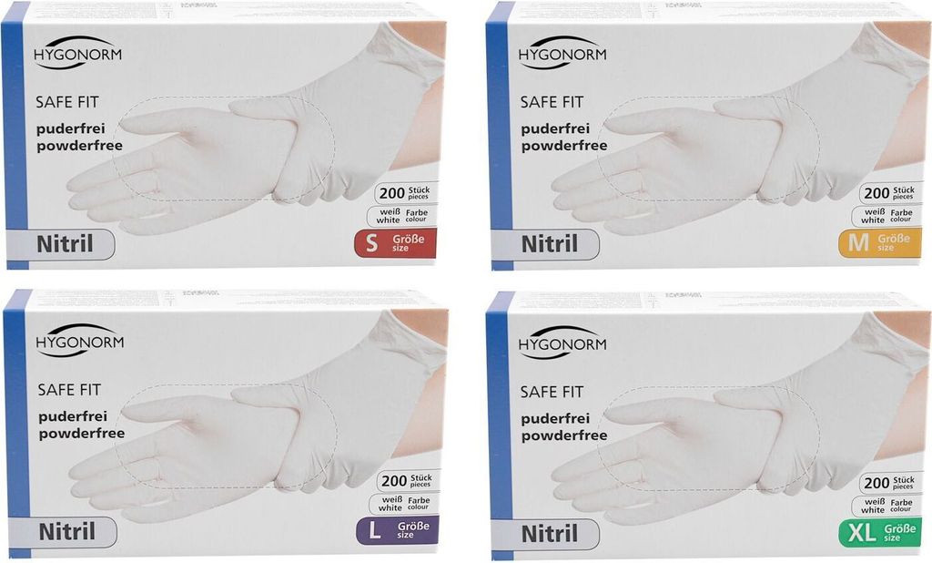Franz Mensch Hygonorm Safe Fit - Handschuhe - Einweg - M - Produktbild 
